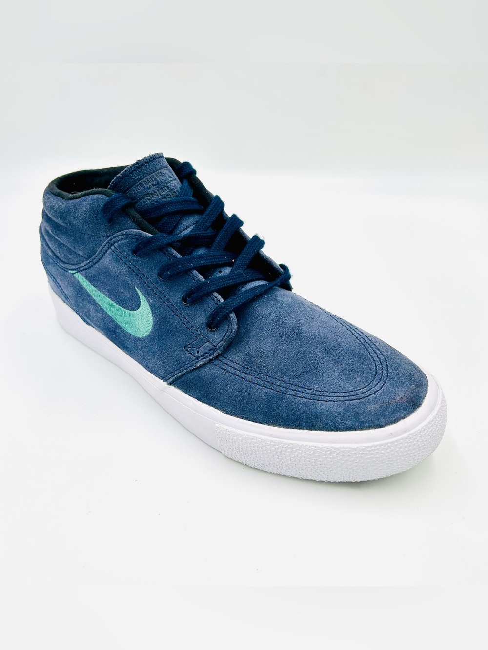 Nike SB Stefan Janoski Blue Suede Sneakers Men’s 6.5 Teal Swoosh Skate Shoes
